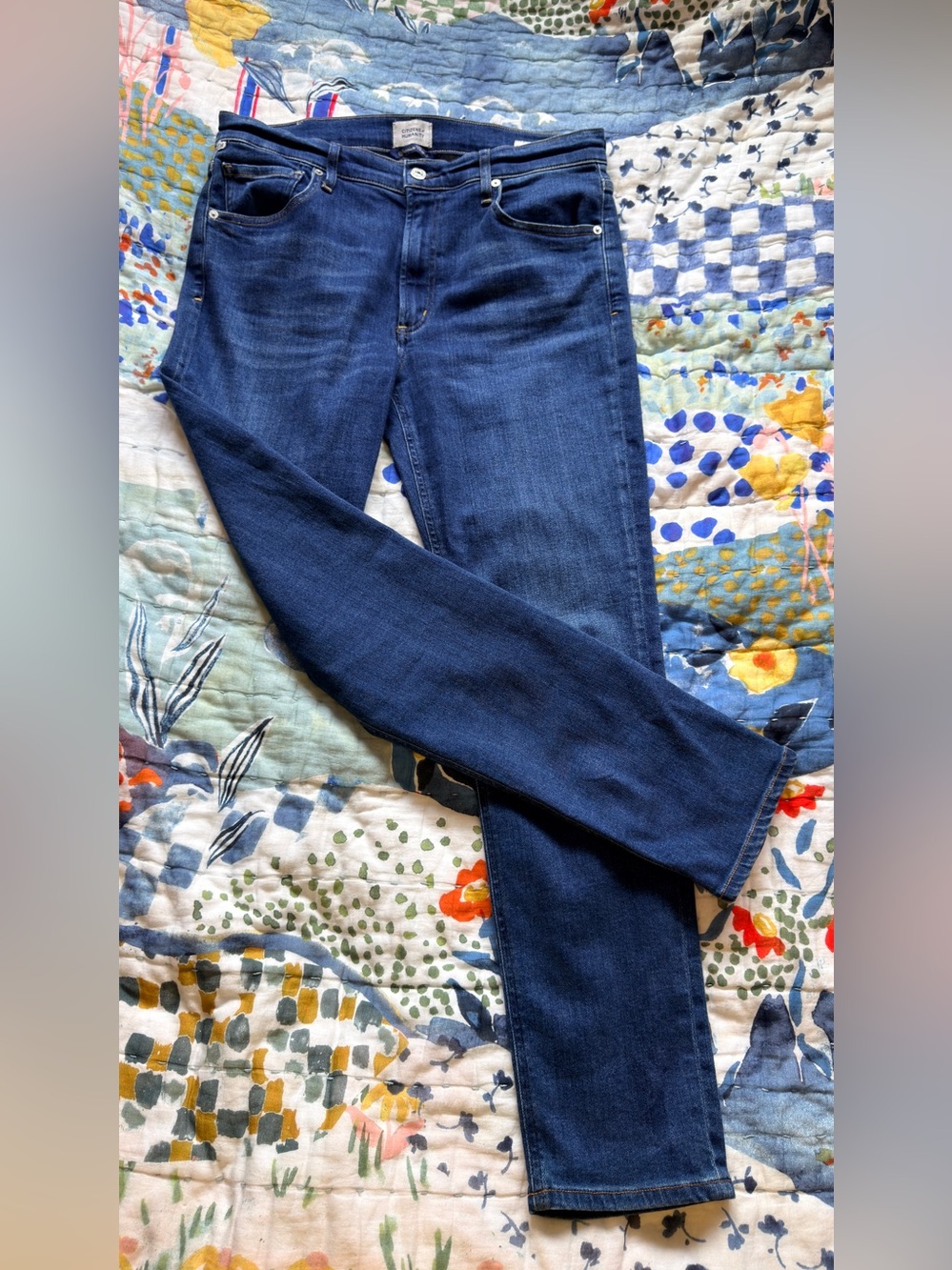 Citizens Of Humanity Dark Blue Straight-Leg Jeans - Picture 3 of 15